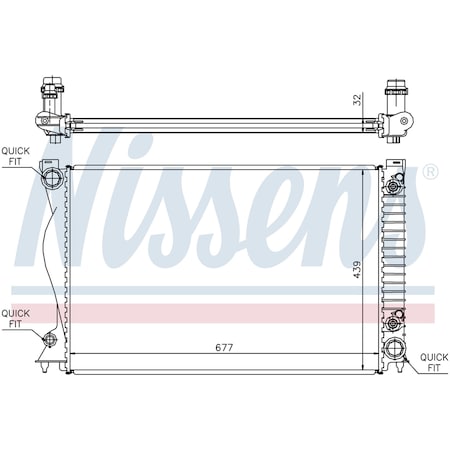 Nissen Nissens Radiator, 60236A 60236A